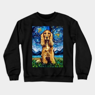 Golden Cocker Spaniel Night Crewneck Sweatshirt